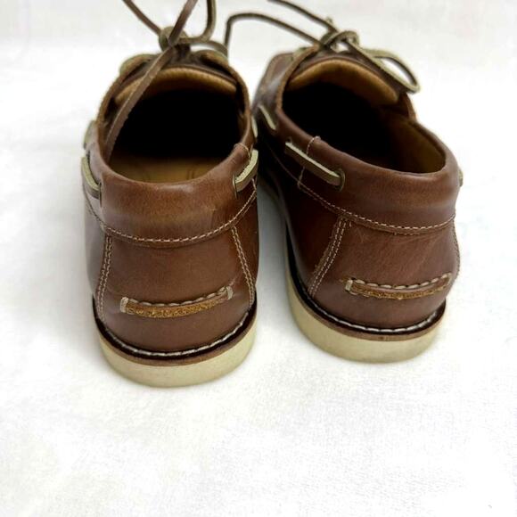 Vionic Lloyd Boat Shoes Oxfords Mens Brown Leather Casual Ortho Comfort sz 7 main image 6